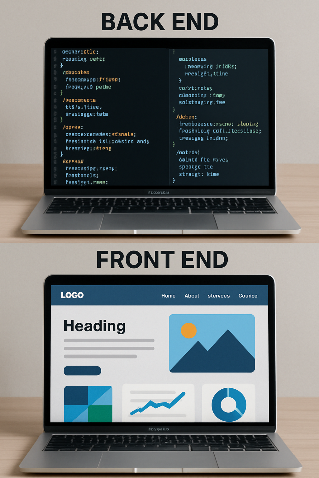 Illustration of modern web development